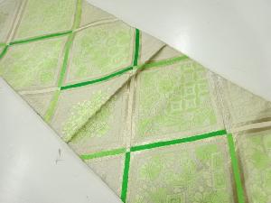 アンティーク　襷に宝尽くし・花模様織出し袋帯（材料）